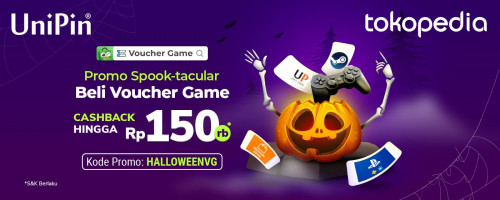 Promo Spook-tacular Cashback hingga Rp 150.000 Voucher Games di Tokopedia